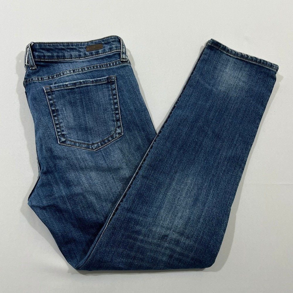 Kut From The Kloth Catherine Boyfriend Jeans Plaid Patch Casual Blue Womens‎ 12